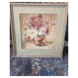 Framed watercolor signed Al Pierce, 28x29'