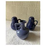 Pair, cobalt salt and pepper shakers salt shaker