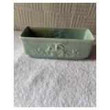 McCoy pottery antelope design light aqua planter