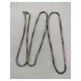 Silver box chain marked 925.    .490oz