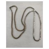 Silver box chain Marked 925.     .355oz
