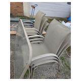 Patio table and 6 chairs