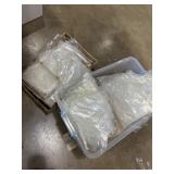 Large variety of opened, ended plastic bags