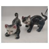 MCM porcelain tabby cats figurines (has chip)
