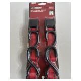Husky 10 ft x 1 in cam buckle tie-downs, 2 pack