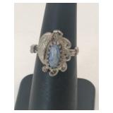 Silver native American turquoise Ring unmarked