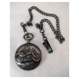 Motorcycle pocket watch with chain