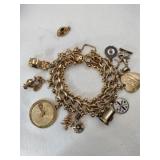 Monet gold tone charm bracelets