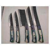 Damascus style chef set knife