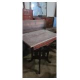 Marble top side table (small pitting in marble)
