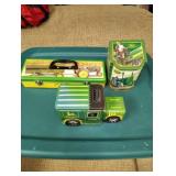 3 John Deere metal tins
