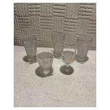 5 Westmoreland juicers glasses 4 3/4 inches tall