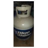 Blue rhino propane tank full with blue cap