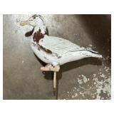 18' carved art seagull sculpture on metal stakes