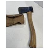 Eddie Bauer camp hatchet with leather sheath