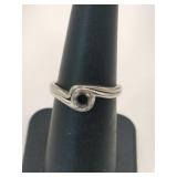 18K 2 ring Stone missing  marked 18K. Size 6.