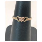 14k gold heart  ring marked 14k. Size 5.5.