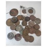 Mixed Wheat pennies,tokens