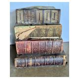 Large hardcover 1800s antique Bibles, covers are