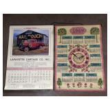 1969 felt calendar and 1983 Lafayette Cartage