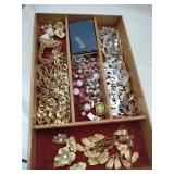 Box of vintage and costume jewelry