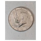 1964 silver Kennedy half dollar