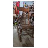Armless wooden rocking chair unbranded