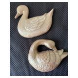 Golden goose wall hanging, golden duck wall