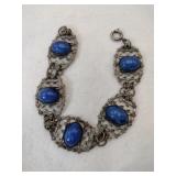 Victorian style silver tone filigree links