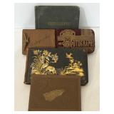 Old autograph and memories books, some writing