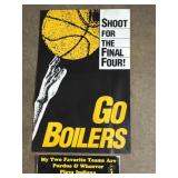 Purdue IU bumper sticker & 14x22' Shoot for the