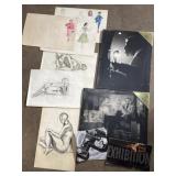 Original drawings & works in progress, 16x22'