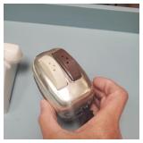 Vintage rotary phone music box and toaster salt