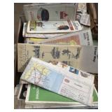 All kinds of vintage road map's & pamphlets from