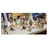 2 mix nativity figurines native American and