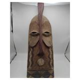 Wooden mask wall carving