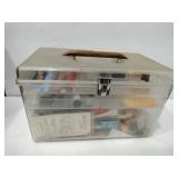 Sewing box with accessories