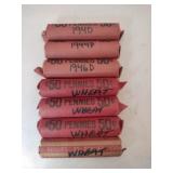 7 rolls wheat pennies mixed years