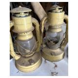 2 Dietz No. 8 lantern,, one has broken glass.