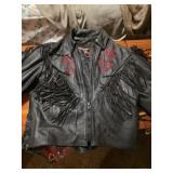 Interstate Leather Fringed Jacket size XL