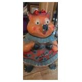 Large 24in chaulkware piggy bank had chips and