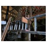 2 aluminum extension ladders