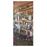 Automotive parts and supplies whole wall shelf of