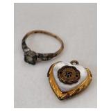Gold filled pendant and ring.  .245oz