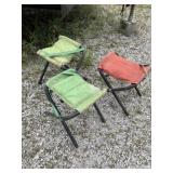 3 fold up camp chairs
