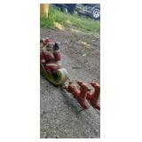 1970 emipre plastic Corp.  Santa with reindeer