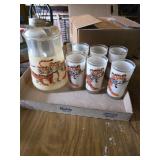 ESSO/ EXXON Pitcher and 6 Tumblers