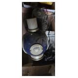 Pabst blue ribbon light, and small 5in metal fan