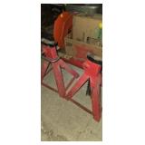 2 red matching jack stands
