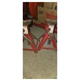 Small red 3 ton jack stand pair